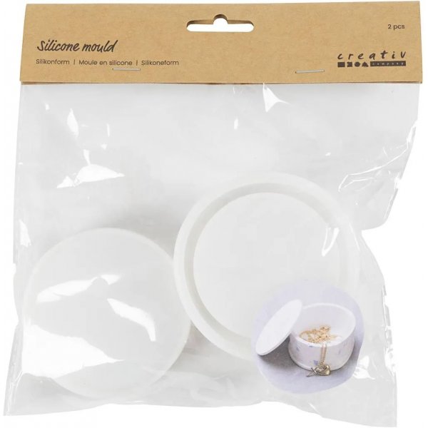 Silikonform, matt transparent, Glas mit Deckel Silikonform, matt transparent, Glas mit Deckel