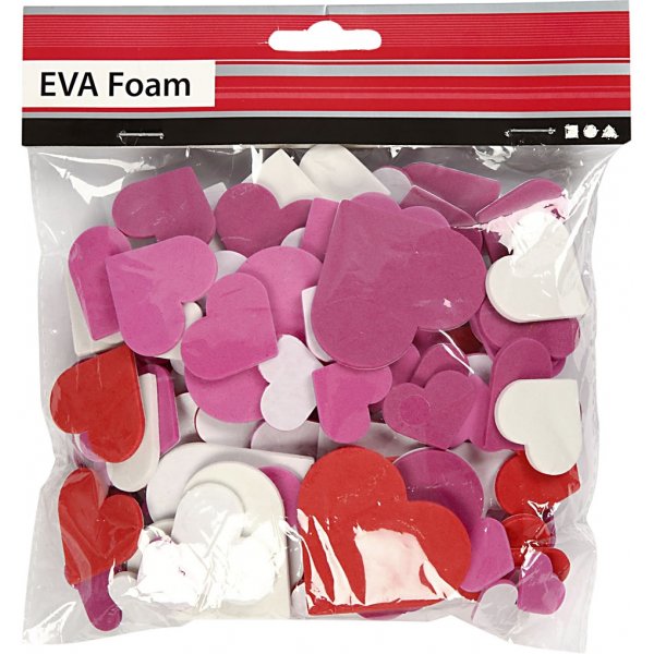 Dekorative Gummiherzen - gemischte Farben - 200 Stk Dekorative Gummiherzen - gemischte Farben - 200 Stk