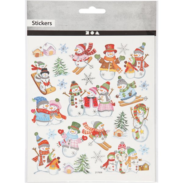 Aufkleber - Schneemann auf Skiern Aufkleber - Schneemann auf Skiern