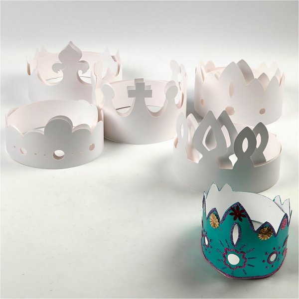 Pappkronen - weiß - 50 Stk Pappkronen - weiß - 50 Stk