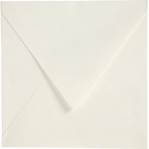 Umschlag - gebrochenes Weiß - 16 x 16 cm - 50 Stk Umschlag - gebrochenes Weiß - 16 x 16 cm - 50 Stk