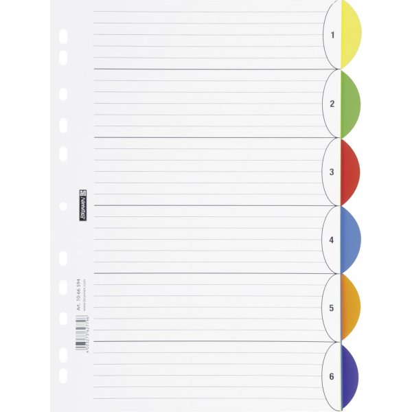 Register zum Ringordner - A4 - 6 Register