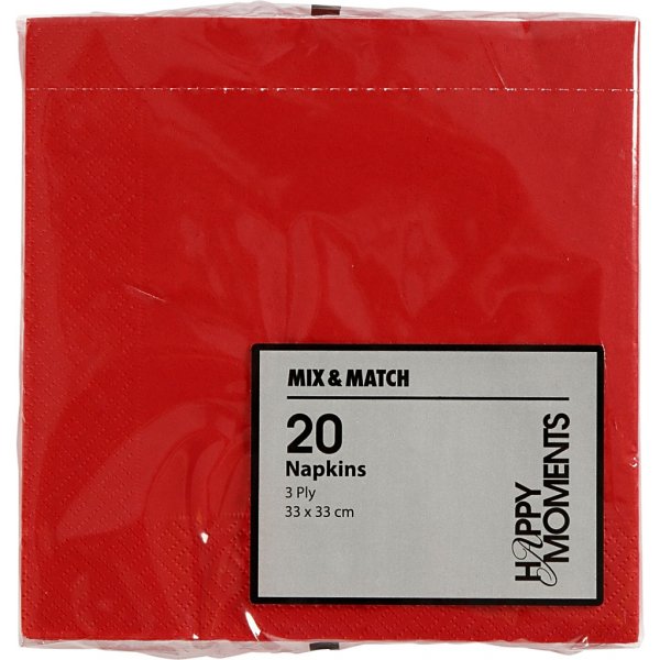 Servietten - rot - 20 Stk Servietten - rot - 20 Stk