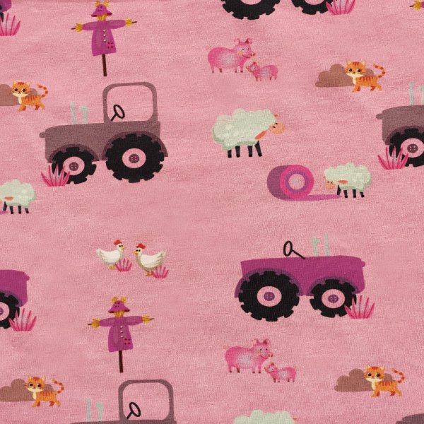 Gemusterter Jersey 145 cm - Bauer - Rosa Gemusterter Jersey 145 cm - Bauer - Rosa