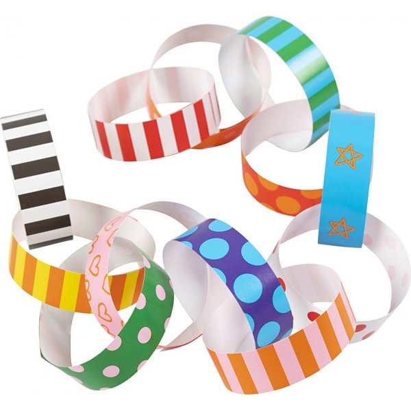 Girlandenstreifen mit Aufdruck - Gemustert - 400 Stk Girlandenstreifen mit Aufdruck - Gemustert - 400 Stk