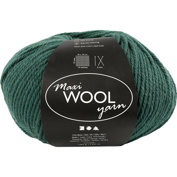 Wollgarn - grün - 100 g Wollgarn - grün - 100 g