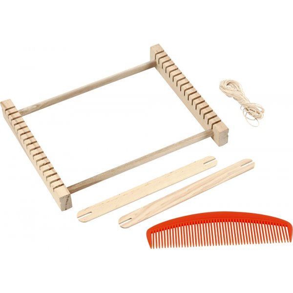 Tischdecke mit Schiffchen, Kamm und Schnur - Holz Tischdecke mit Schiffchen, Kamm und Schnur - Holz