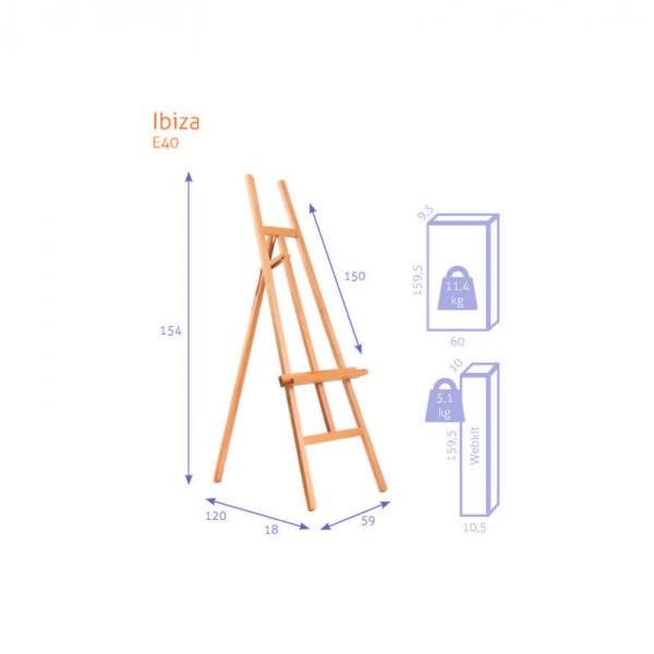 Staffelei - Studio A-Frame Nr. 40:1 - Ibiza - KIT