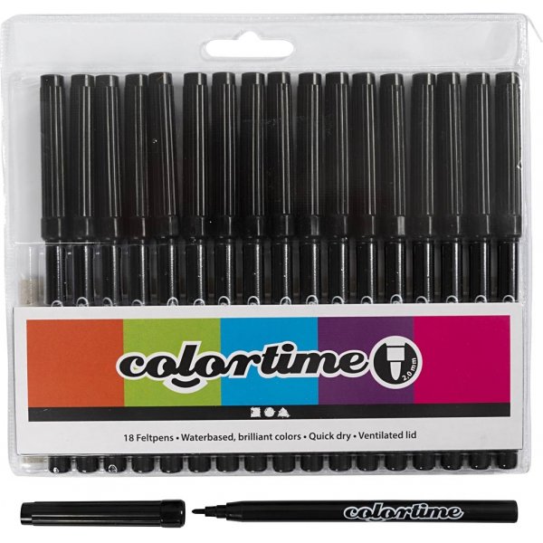 Colortime Bleistifte - Schwarz - 2 mm - 18 Stk Colortime Bleistifte - Schwarz - 2 mm - 18 Stk