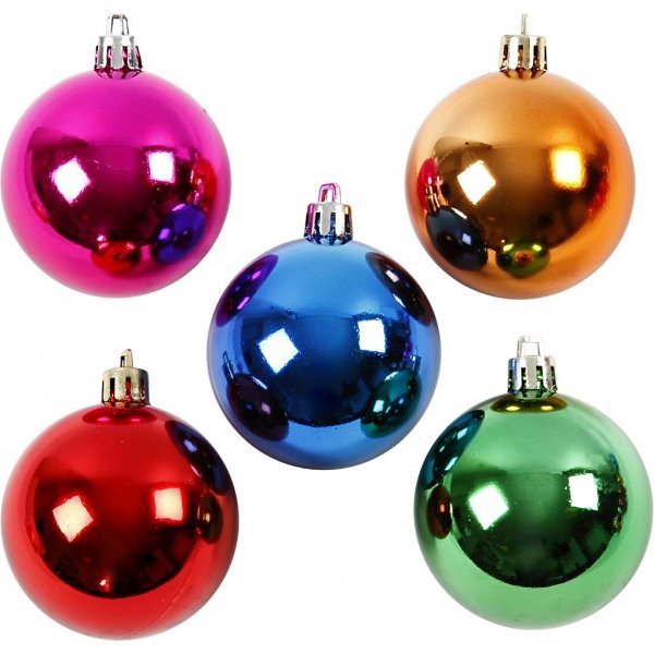 Christbaumkugeln - leuchtende Farben - 6 cm - 20 Stk Christbaumkugeln - leuchtende Farben - 6 cm - 20 Stk