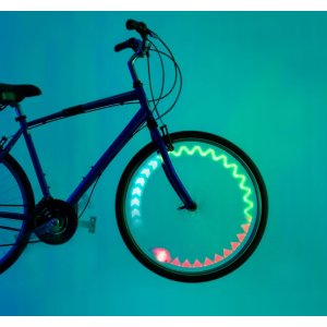 LED-Speichenbeleuchtung für Fahrräder, 12 mehrfarbige Muster - batteriebetrieben LED-Speichenbeleuchtung für Fahrräder, 12 mehrfarbige Muster - batteriebetrieben