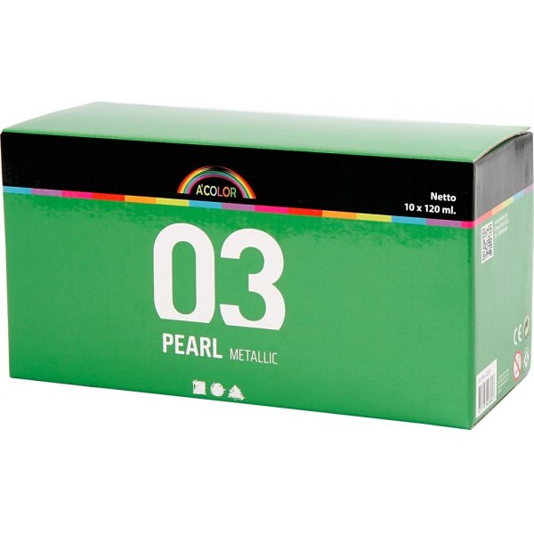 Schulfarbe Acryl - Metallic - Mischfarben - Metallic - 10 x 120 ml Schulfarbe Acryl - Metallic - Mischfarben - Metallic - 10 x 120 ml