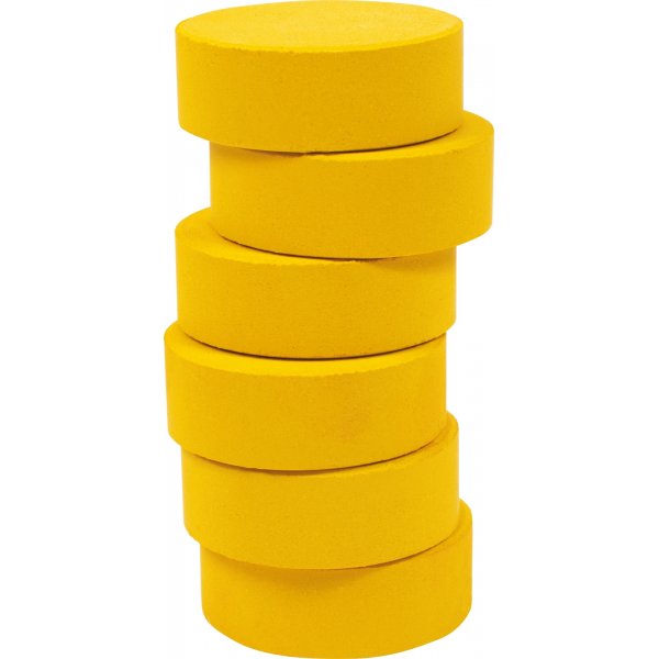 Farbpucks 44 mm - warmes Gelb - 6 Stk