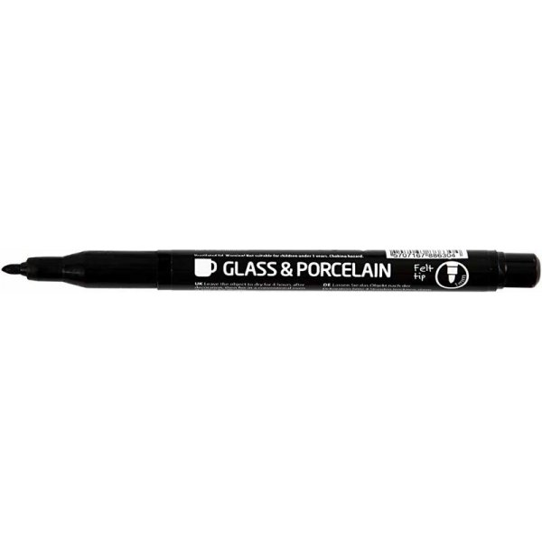 Porzellan- und Glasstift - schwarz - halbopak Porzellan- und Glasstift - schwarz - halbopak