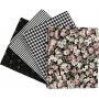 Patchworkstoff - Schwarz - 4 Stk