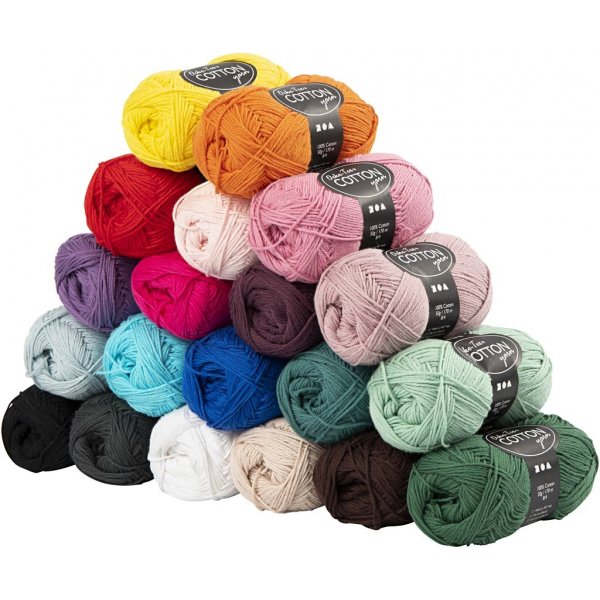 Baumwollgarn - gemischte Farben - Nr. 8/4 - 20 Kugeln 20 x 50 g Baumwollgarn - gemischte Farben - Nr. 8/4 - 20 Kugeln 20 x 50 g