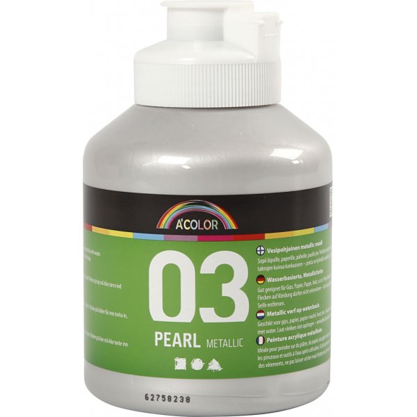 Schulfarbe Acryl - Metallic - Silber - Metallic - 500 ml Schulfarbe Acryl - Metallic - Silber - Metallic - 500 ml