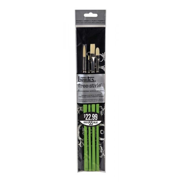 Synthetikpinsel Liquitex Traditional - 4 Pinsel
