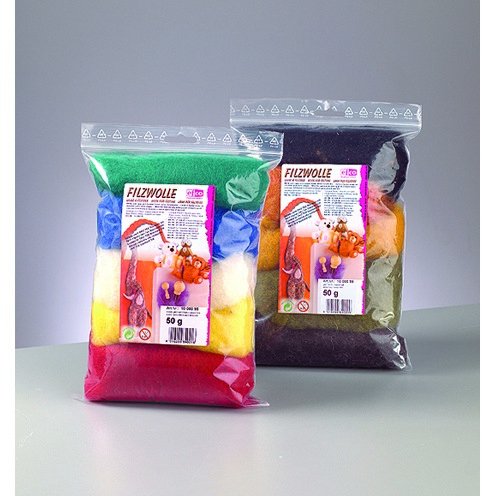 Filzwolle - 50 g reine Lammwolle Filzwolle - 50 g reine Lammwolle