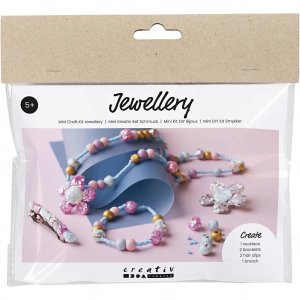 Mini-DIY-Kit - Schmuck aus Glitzerton und Holzperlen Mini-DIY-Kit - Schmuck aus Glitzerton und Holzperlen