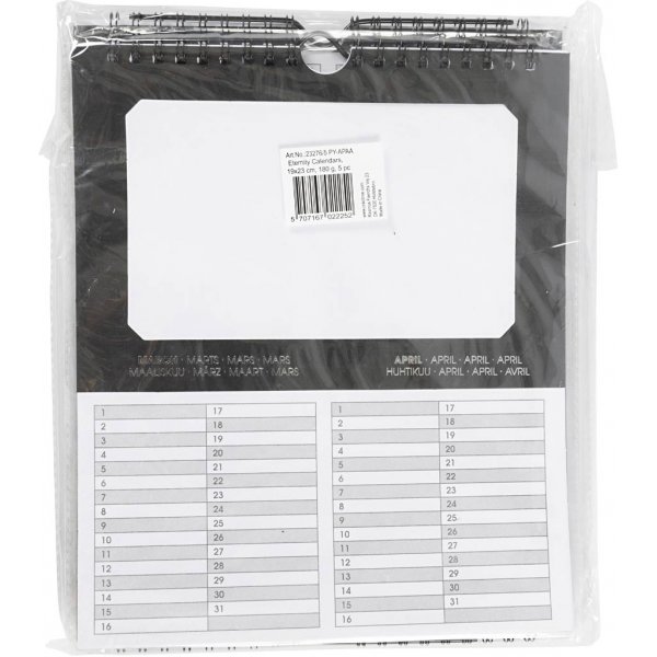 Ewiger Kalender - 19 x 23 cm - 6-tlg Ewiger Kalender - 19 x 23 cm - 6-tlg
