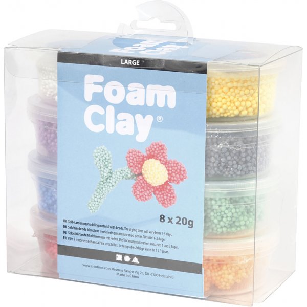 Foam Clay Große gemischte Farben - 8 x 20 g Foam Clay Große gemischte Farben - 8 x 20 g