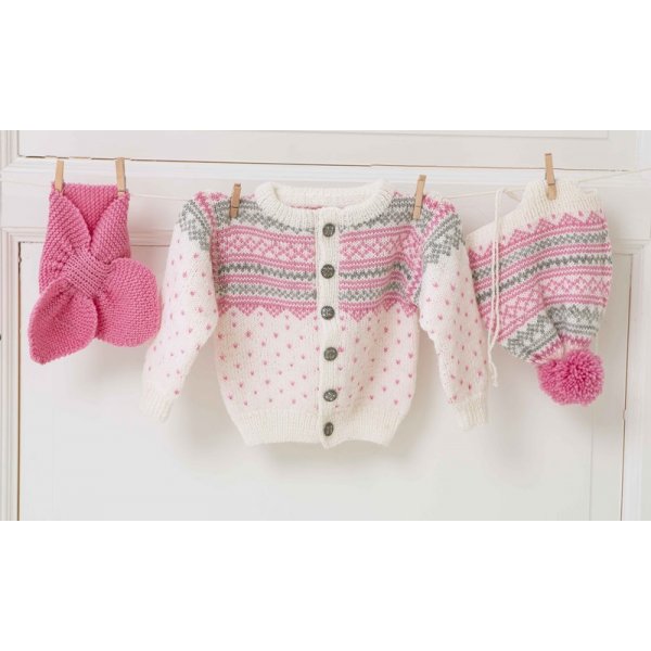 Strickmuster - Strickjacke, Mtze und Schal