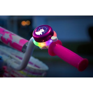 Fahrradklingel mit LED-Beleuchtung, mehrfarbig, für Kinder. Fahrradklingel mit LED-Beleuchtung, mehrfarbig, für Kinder.