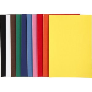 Velourspapier - gemischte Farben - A4 - 10 Blatt Velourspapier - gemischte Farben - A4 - 10 Blatt