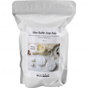 Seifenmasse mit Sheabuttergranulat 500 g Weiß Seifenmasse mit Sheabuttergranulat 500 g Weiß