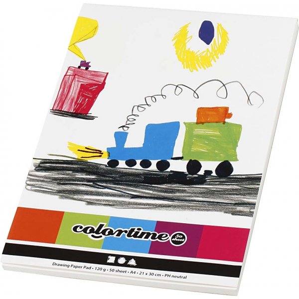 Zeichenblock - weiß - A4 - 50 Blatt Zeichenblock - weiß - A4 - 50 Blatt