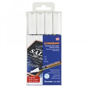 Markierstift ZIG Illumigraph PMA-110 0,7 mm wei� 4 St�ck