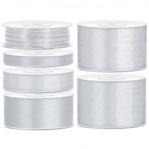 Satinband - 25 m - Silber Satinband - 25 m - Silber