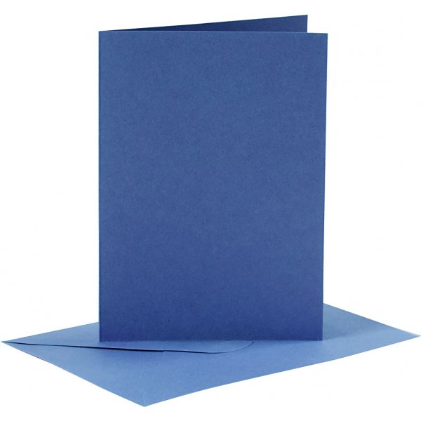 Karten und Umschläge - blau 10,5 x 15 cm 6 Sets Karten und Umschläge - blau 10,5 x 15 cm 6 Sets