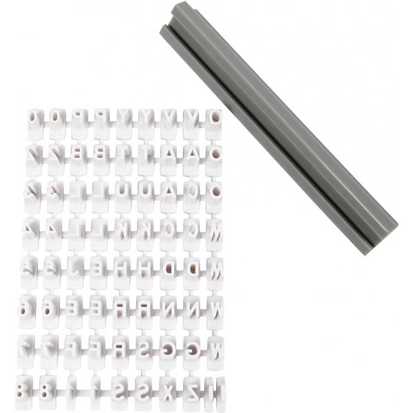 Stempelset - Weiß - Buchstaben - Zahlen Stempelset - Weiß - Buchstaben - Zahlen