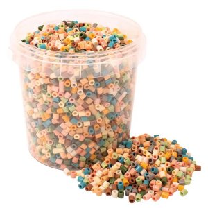 Dov Pastel Mix Perlen in Röhrchenform im Eimer - 5000 Stück Dov Pastel Mix Perlen in Röhrchenform im Eimer - 5000 Stück