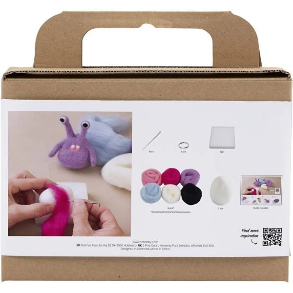 Mini DIY Kit Nadelfilzen, gemischte Farben, Monster Mini DIY Kit Nadelfilzen, gemischte Farben, Monster