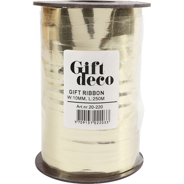 Geschenkkordel - Metallic-Gold - glänzend - 250 m Geschenkkordel - Metallic-Gold - glänzend - 250 m