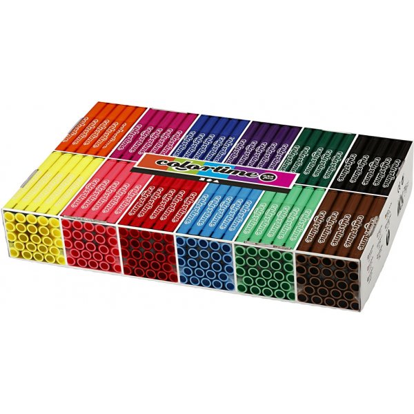 Colortime Bleistifte - Standardfarben - 5 mm - 24 Stk Colortime Bleistifte - Standardfarben - 5 mm - 24 Stk