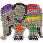 Perlenteller - Ente - Elefant - Giraffe - Br - Pferd und Fisch - 6 Stk