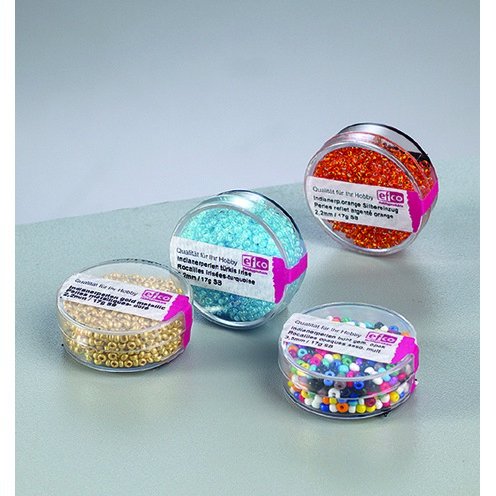 Rocailleperlen silbern gefüttert - blattgrün Rocailleperlen silbern gefüttert - blattgrün