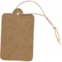 Etiketten aus stabilem Karton - 25 x 40 mm - hellbraun - 100 Stck