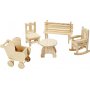 Minimbel - 5er-Pack - Stuhl - Bank - Schaukelstuhl - Tisch - Kinderwagen