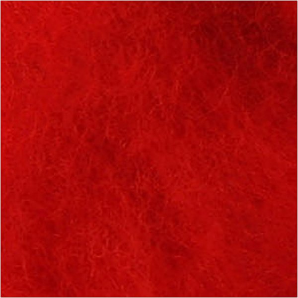 Kardierte Wolle - rot - 100 g Kardierte Wolle - rot - 100 g