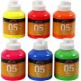 Schulfarbe - Acryl - Neon - Neonfarben - 6 x 500 ml