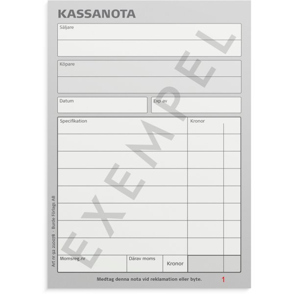 Quittung - A6 nummeriert Quittung - A6 nummeriert