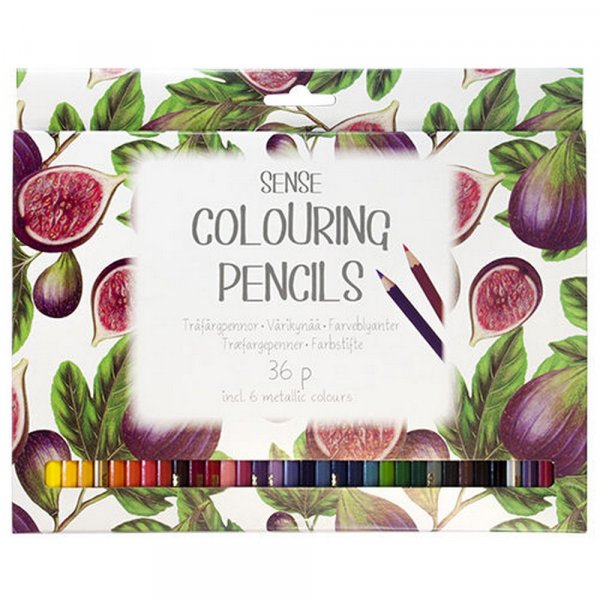 Farbstifte Sense - 36 Stifte, darunter 6 Metallic-Farben