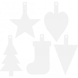 Pappfiguren - Weihnachtsdeko - weiß - 5 x 20 Stk Pappfiguren - Weihnachtsdeko - weiß - 5 x 20 Stk