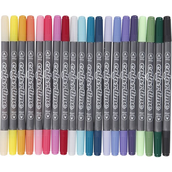 Colortime Doppelmarker - Komplementärfarben - 20 Stk Colortime Doppelmarker - Komplementärfarben - 20 Stk