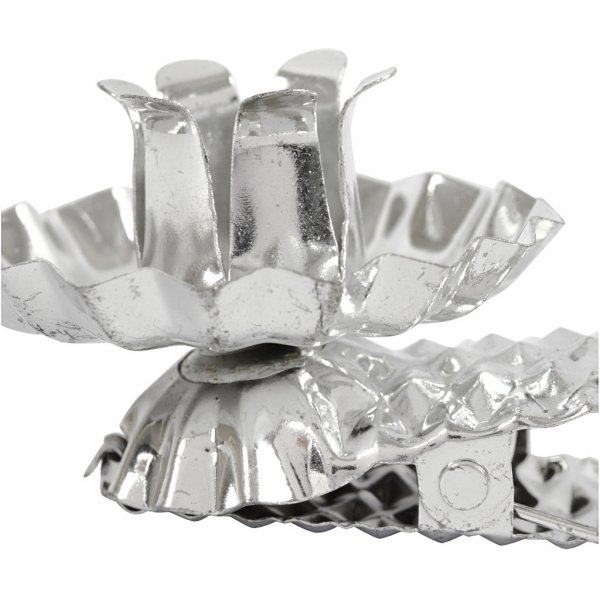 Lichtklammern - versilbert - Ø40 mm - 8 Stk Lichtklammern - versilbert - Ø40 mm - 8 Stk